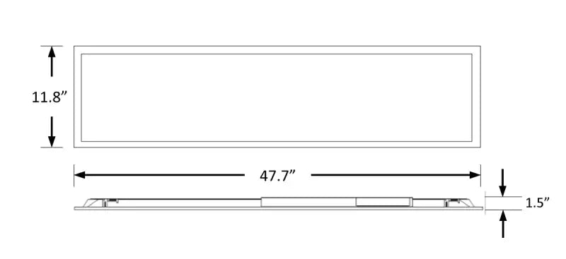 1x4 LED Flat Panel Light Lumen Selectable 2,600/3,400/4,000LM Kelvin Selectable 35K/4K/5K - Let There Be Lighting