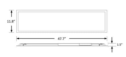 1x4 LED Flat Panel Light Lumen Selectable 2,600/3,400/4,000LM Kelvin Selectable 35K/4K/5K - Let There Be Lighting