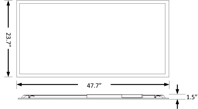 2x4 LED Flat Panel Light Lumen Selectable 3,300/4,500/5,000LM Kelvin Selectable 35K/4K/5K - Let There Be Lighting