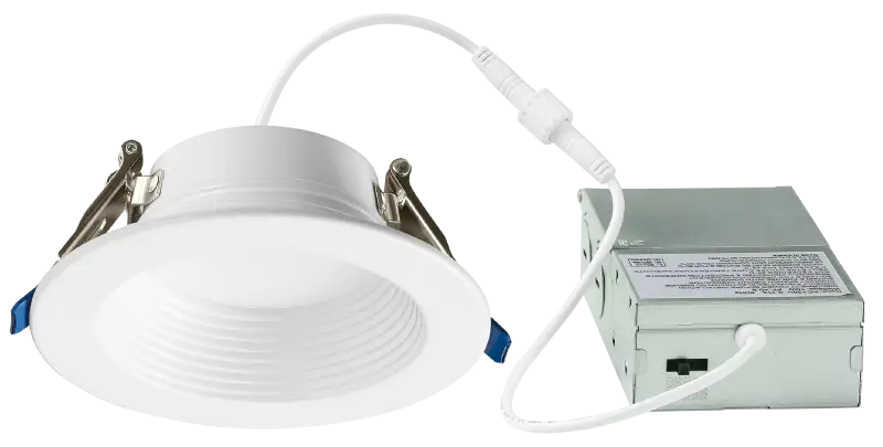 4 Inch Clip-in LED Downlight with Integrated J-Box Kelvin Selectable 27K/3K/35K/4K/5K - Let There Be Lighting