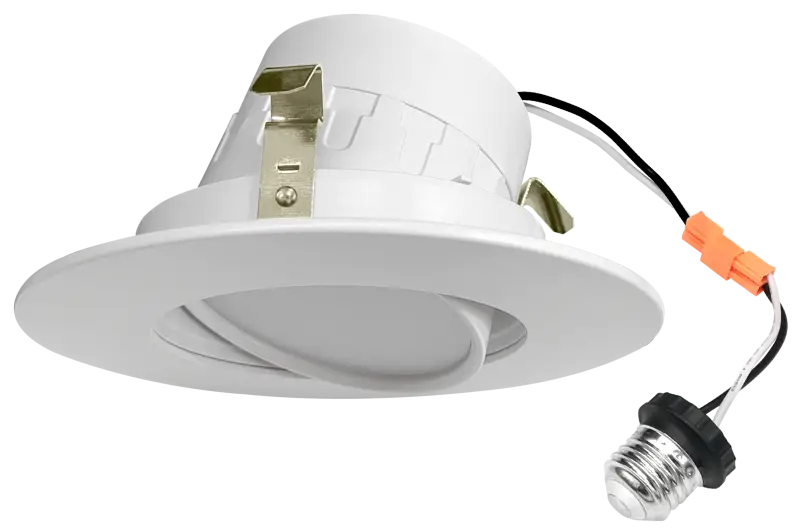 4 Inch Gimbal Recessed Retrofit LED Downlight Trim Kelvin Selectable 27K/3K/35K/4K/5K - Let There Be Lighting