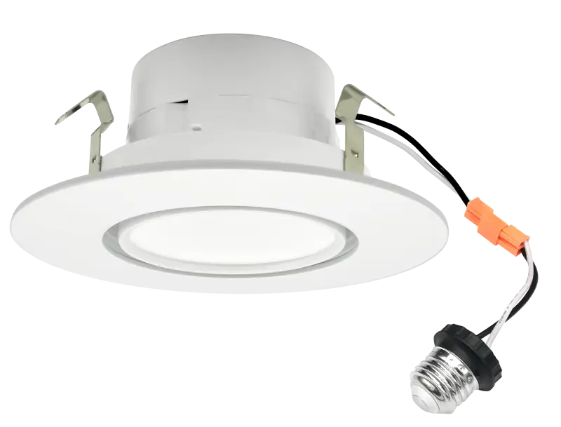 4 Inch Gimbal Recessed Retrofit LED Downlight Trim Kelvin Selectable 27K/3K/35K/4K/5K - Let There Be Lighting