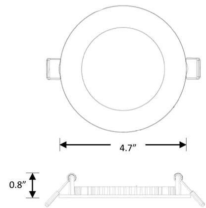 4 Inch LED Wafer Mini Flat Panel Light Kelvin Selectable 27K/3K/35K/4K/5K - Let There Be Lighting