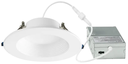 6 Inch Clip-in LED Downlight with Integrated J-Box Kelvin Selectable 27K/3K/35K/4K/5K - Let There Be Lighting