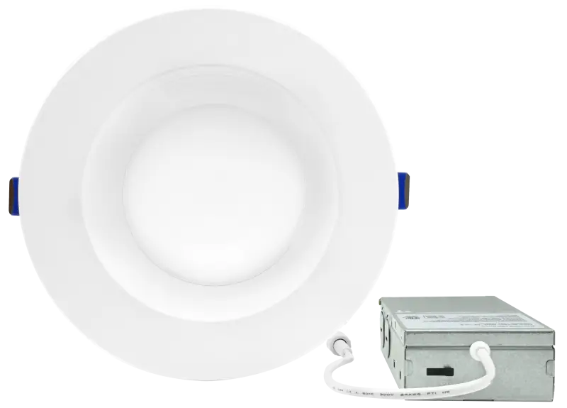 6 Inch Clip-in LED Downlight with Integrated J-Box Kelvin Selectable 27K/3K/35K/4K/5K - Let There Be Lighting