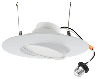 6 Inch Gimbal Recessed Retrofit LED Downlight Trim Kelvin Selectable 27K/3K/35K/4K/5K - Let There Be Lighting