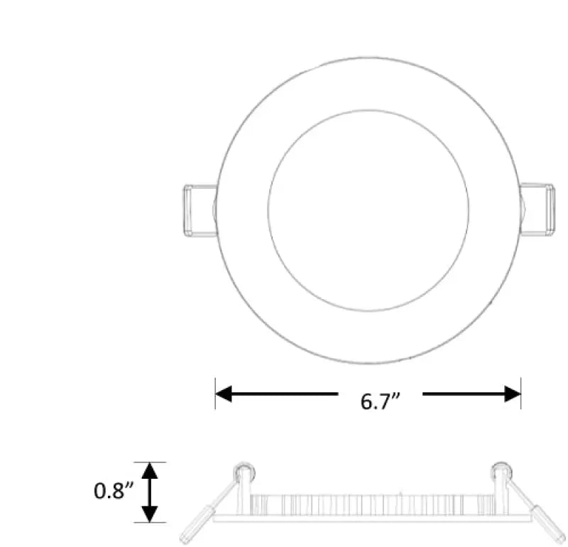 6 Inch LED Wafer Mini Flat Panel Light Kelvin Selectable 27K/3K/35K/4K/5K - Let There Be Lighting