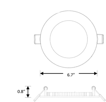 6 Inch LED Wafer Mini Flat Panel Light Kelvin Selectable 27K/3K/35K/4K/5K - Let There Be Lighting