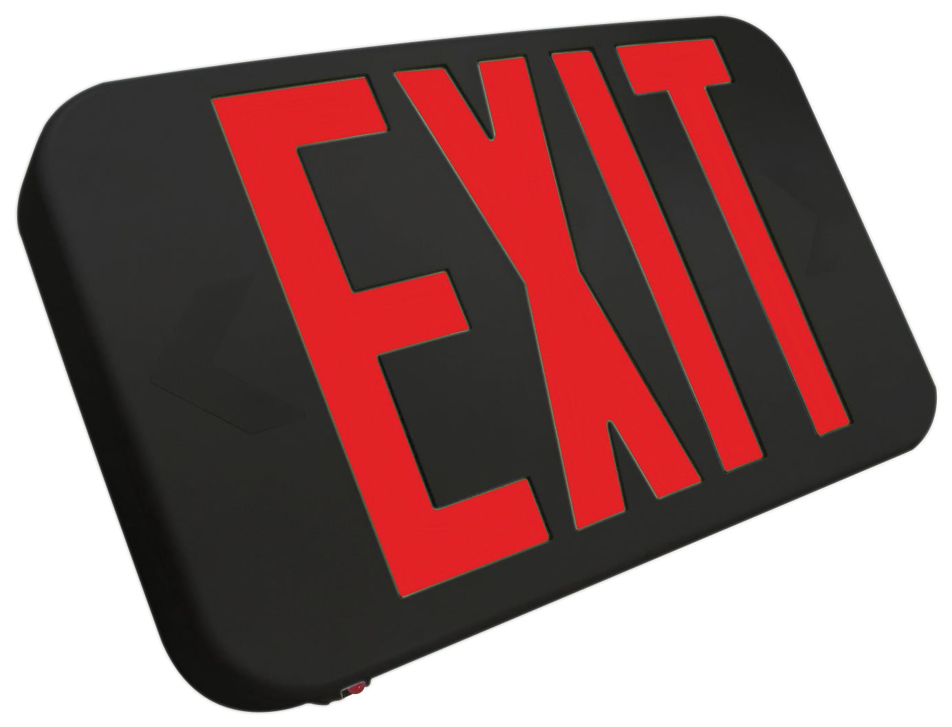 Slim Exit Sign Rounded Edges Battery Backup