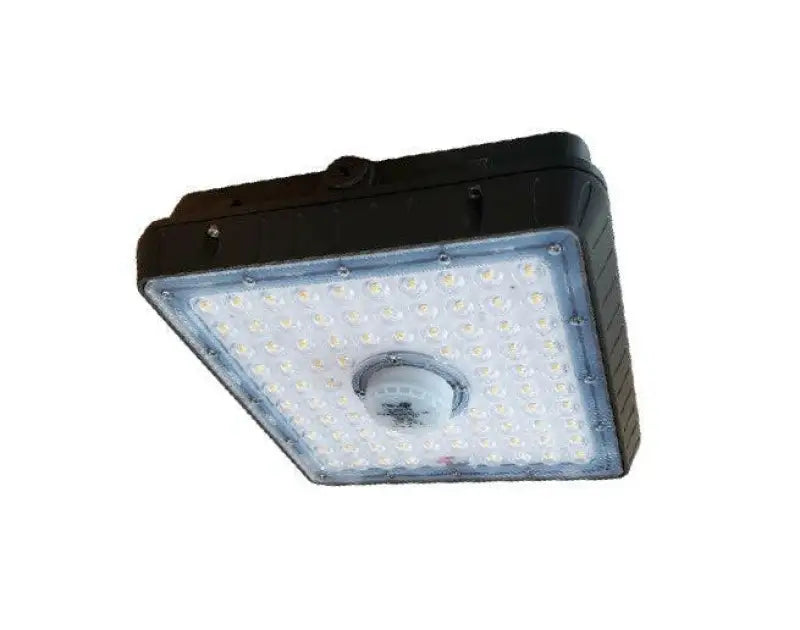 LED Canopy Light with Occupancy Sensor Lumen Selectable 7,000/8,000/10,000LM Kelvin Selectable 3K/4K/5K Bronze or White Finish - Let There Be Lighting