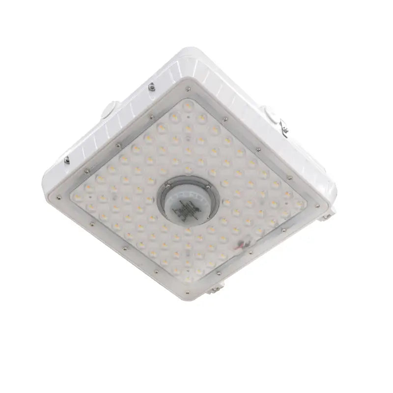 LED Canopy Light with Occupancy Sensor Lumen Selectable 7,000/8,000/10,000LM Kelvin Selectable 3K/4K/5K Bronze or White Finish - Let There Be Lighting