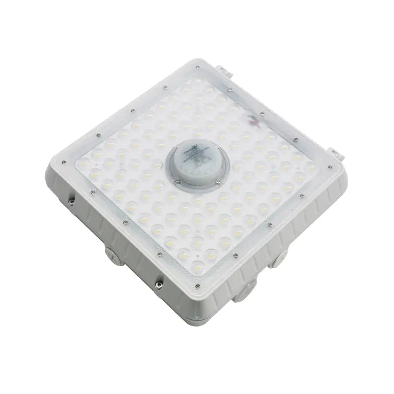 LED Canopy Light with Occupancy Sensor Lumen Selectable 7,000/8,000/10,000LM Kelvin Selectable 3K/4K/5K Bronze or White Finish - Let There Be Lighting