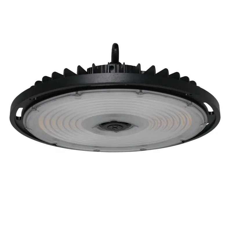 LED UFO Round High Bay Lumen Selectable 24,000/30,000/35,000LM Kelvin Selectable 4K/5K Plug-In Sensor Ready Black or White Finish - Let There Be Lighting