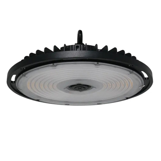 LED UFO Round High Bay Lumen Selectable 24,000/30,000/35,000LM Kelvin Selectable 4K/5K Plug-In Sensor Ready Black or White Finish - Let There Be Lighting