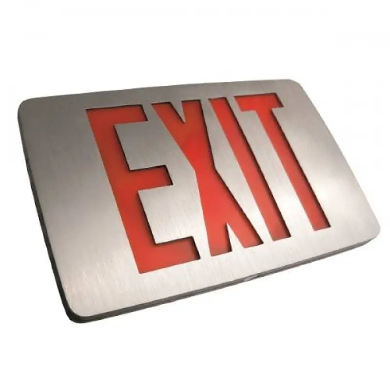 Low-Profile LED Die-Cast Aluminum Exit Sign with Battery Backup - Let There Be Lighting