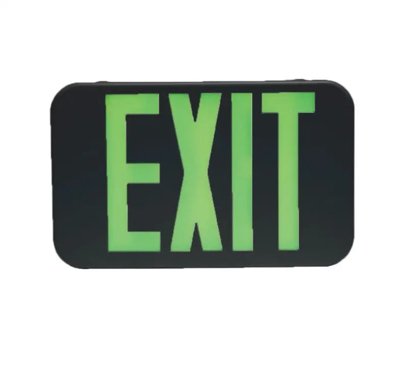 Slim LED Exit Sign Rounded Edges with Battery Backup - Let There Be Lighting