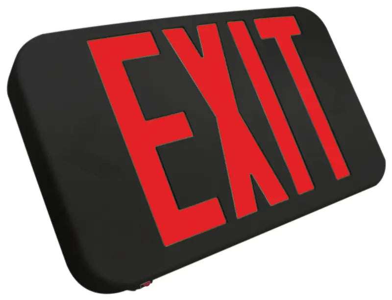 Slim LED Exit Sign Rounded Edges with Battery Backup - Let There Be Lighting