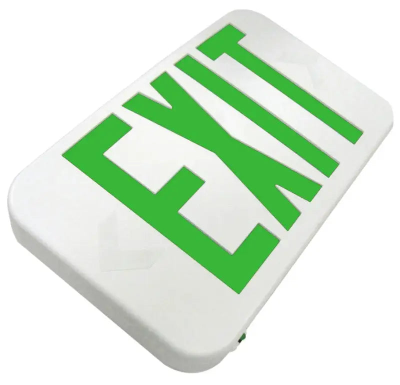 Slim LED Exit Sign Rounded Edges with Battery Backup - Let There Be Lighting