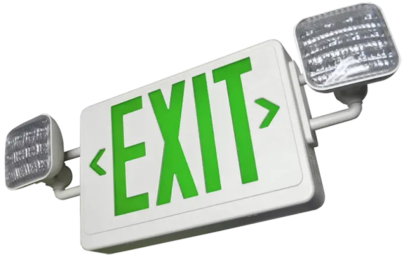 Standard LED Exit & Emergency Combo with Battery Backup - Let There Be Lighting