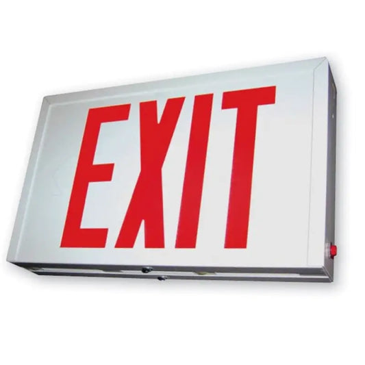 Steel Housing LED Exit Sign with Battery Backup - Let There Be Lighting