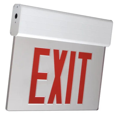 Universal Mount LED Edge Lit Exit Sign with Battery Backup - Surface Mount Edge Lit Exit Sign