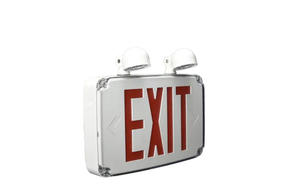 Wet Location Exit & Emergency Combo Selectable Red or Green Lettering - Exit and emergency combo